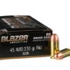 1000 Rounds of .45 ACP Ammo by Blazer Brass - 230gr FMJ