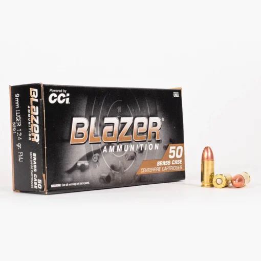 1000 Rounds of 9mm Ammo by Blazer Brass - 124gr FMJ - Image 2