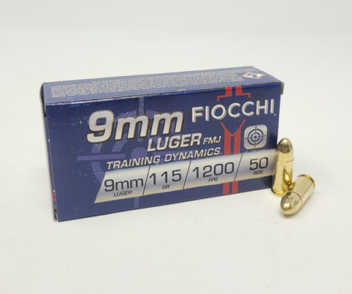 1000 Rounds of 9mm Ammo by Fiocchi - 115gr FMJ