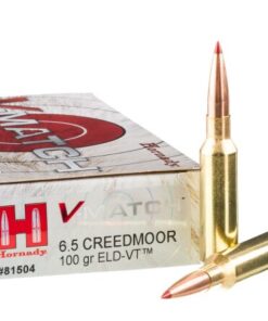 200 Rounds of 6.5 Creedmoor Ammo by Hornady V-Match - 100gr ELD-VT