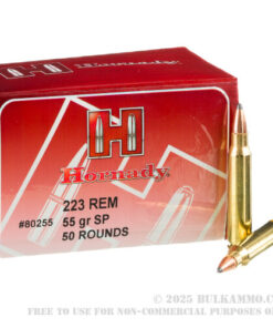 500 Rounds of .223 Ammo by Hornady - 55gr SP