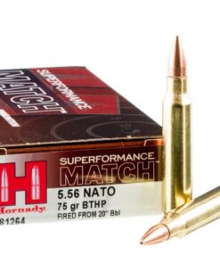 200 Rounds of 5.56x45 Ammo by Hornady Superformance Match - 75gr HPBT