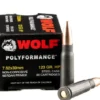 1000 Rounds of 7.62x39mm Ammo by Wolf WPA Polyformance - 123gr HP