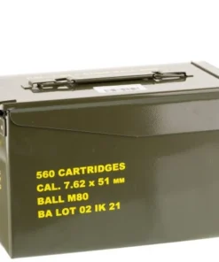 560 Rounds of 7.62x51 Ammo by Igman in Ammo Can - 147gr FMJ M80
